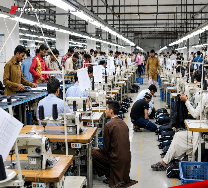 Production sewing at Blend Sports